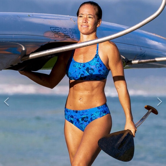 Title Nine Small Genie Bikini Bottom Chili Blossom Athletic Swim Bottom - Picture 8 of 8